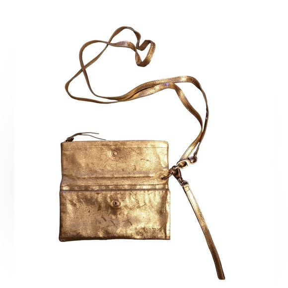 OROTON Glittery Gold Womens Clutch Bag - Picture 3 of 9